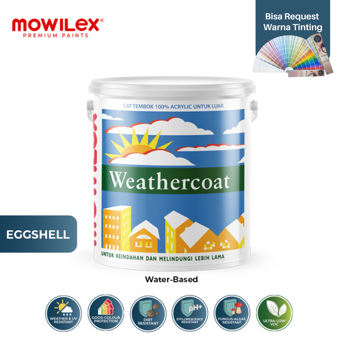 Gambar Mowilex Weathercoat Cat Tembok Eksterior TINTING COLOUR - 2.5 Ltr - Subtle Tint, 2.5 Ltr dari Mowilex Indonesia Kota Administrasi Jakarta Barat Tokopedia