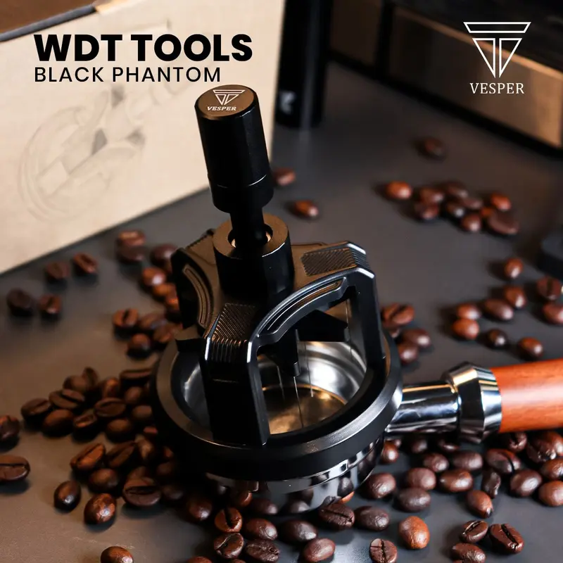 vesper magnetic WDT tools coffee needle distributor black phantom / jarum WDT tool espresso distribution alat kopi barista 0