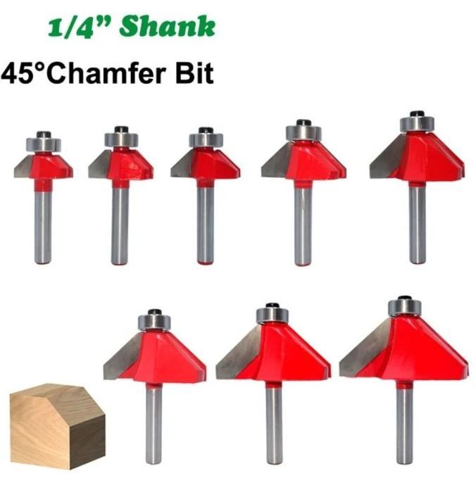Jual Termurah Mata Profil Router ujung kayu Chamfer 45