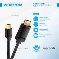 Gambar Vention Kabel Mini DisplayPort to HDMI 4K - 4K@30Hz, 2 Meter dari Inprotek Kota Administrasi Jakarta Barat 1 Tokopedia