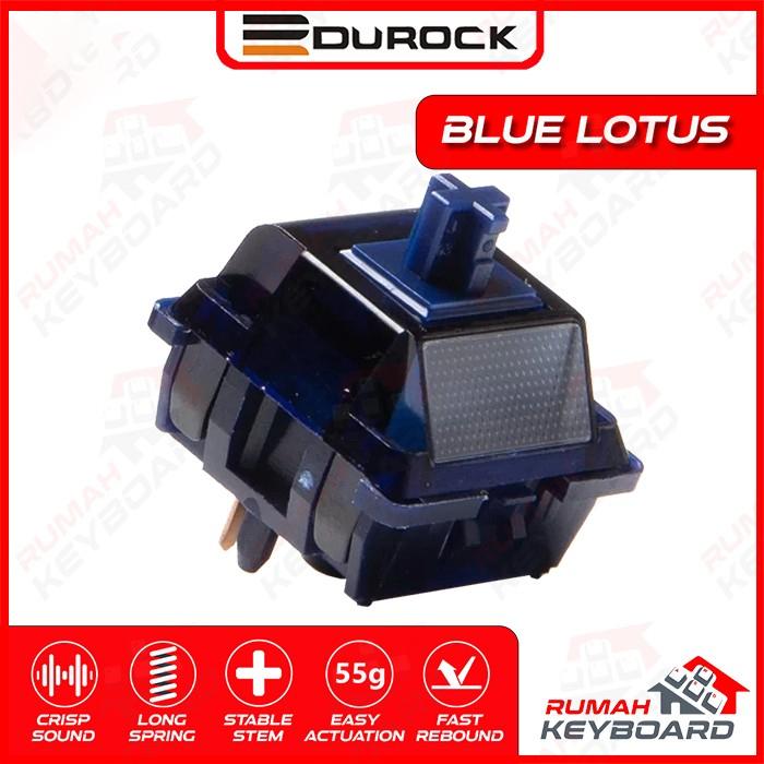Gambar SWITCH - DUROCK - BLUE LOTUS - 5 PIN - 55G  - TACTILE - LONG POLE dari Rumah-Keyboard Kota Administrasi Jakarta Barat Tokopedia