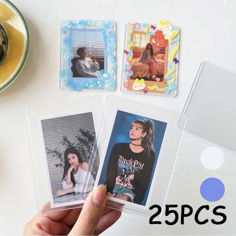 25pcs/Set Pokemon Card Sleeves Protector Card Cover Id Card Transparan Pelindung Kartu Photocard Sleeve Photocard Sultan Plastik Pelindung Kartu