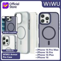Gambar Case iPhone 16 Pro Max / 16 Pro / 16 Plus / 16 WiWU Armor Pro MagSafe Hybrid Matte Casing (FGG-012) - Black , iPhone 16 dari WiWU Official Kota Bekasi 1 Tokopedia
