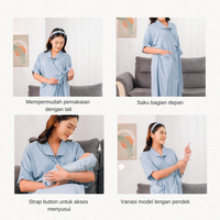 Gambar Momiasi – Yuki Home Dress Kimono Lengan Pendek – Daster Busui Lahiran Friendly- Maternity Hospital Kimono Rayon - YUKI-SKYBLUE, LENGAN PENDEK dari Momiasi Indonesia Kab. Bandung 3 Tokopedia
