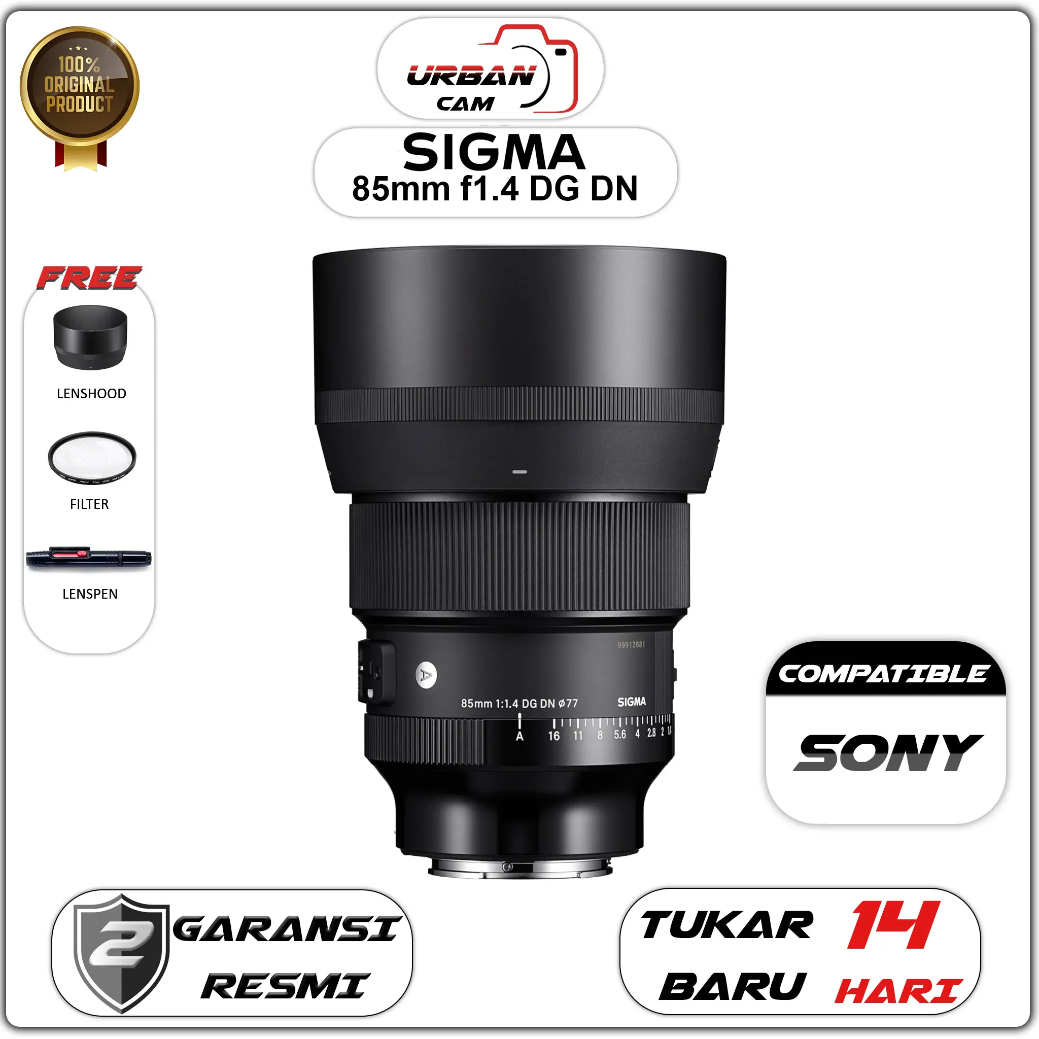 Sigma 85mm f1.4 DG DN Art for Sony E / Lensa Sigma 85mm f1.4 DG DN for Sony E