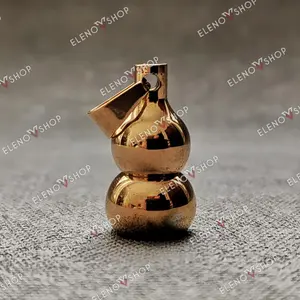 Kalung Titanium Liontin Wu Lou Gold Labu Emas Efek Kesehatan Fengshui