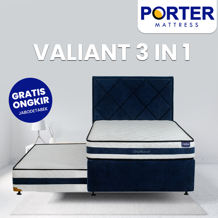 Gambar Kasur Ranjang Atas Kasur Sorong 3 in 1 PORTER Valiant 3in1 - 100 x 200 dari Porter Mattress Kab. Bogor Tokopedia