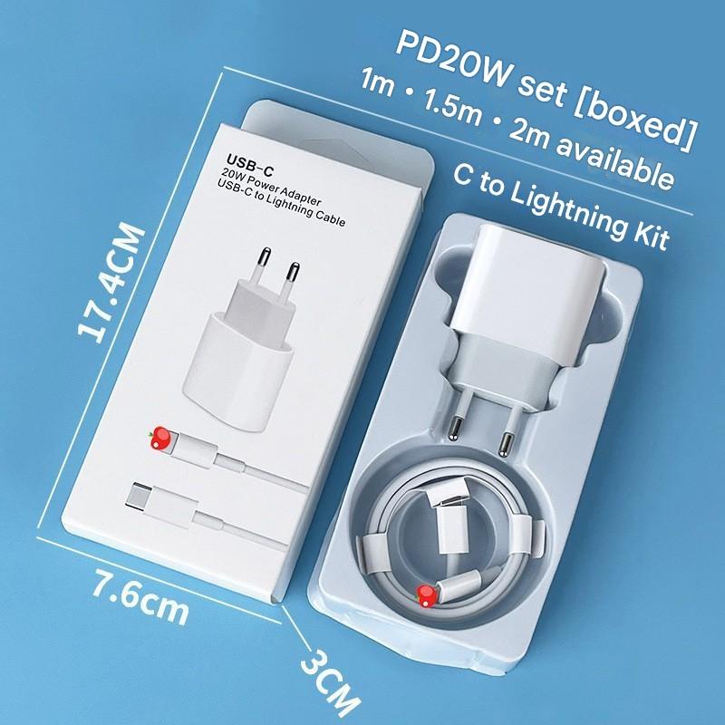 PD charger, 20W,30W European standard Iphone charging adapter, GaN Type-C fast charger set