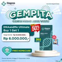 Gambar DNAandMe Ultimate - BUY 1 GET 1 (2 Kit) - Diagnos Laboratorium dari Laboratorium Diagnos Kota Administrasi Jakarta Pusat 1 Tokopedia