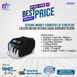 Secure Money Counter LD-22M Plus / LD22M Mesin Hitung Uang Garansi Resmi