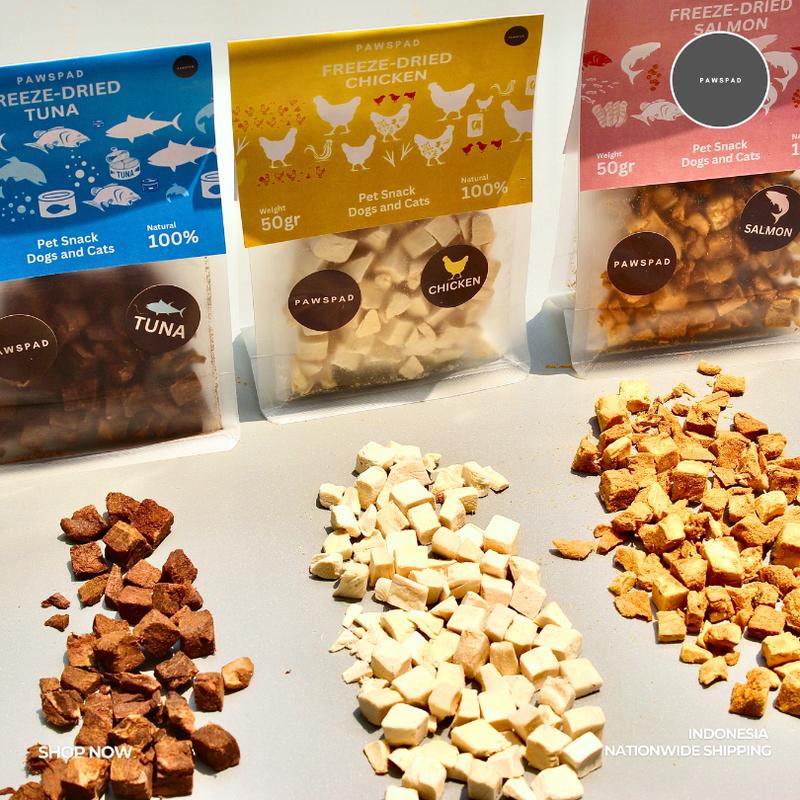 PAWSPAD FREEZE DRIED CHICKEN CEMILAN/SNACKS ANJING DAN KUCING 50GR 5