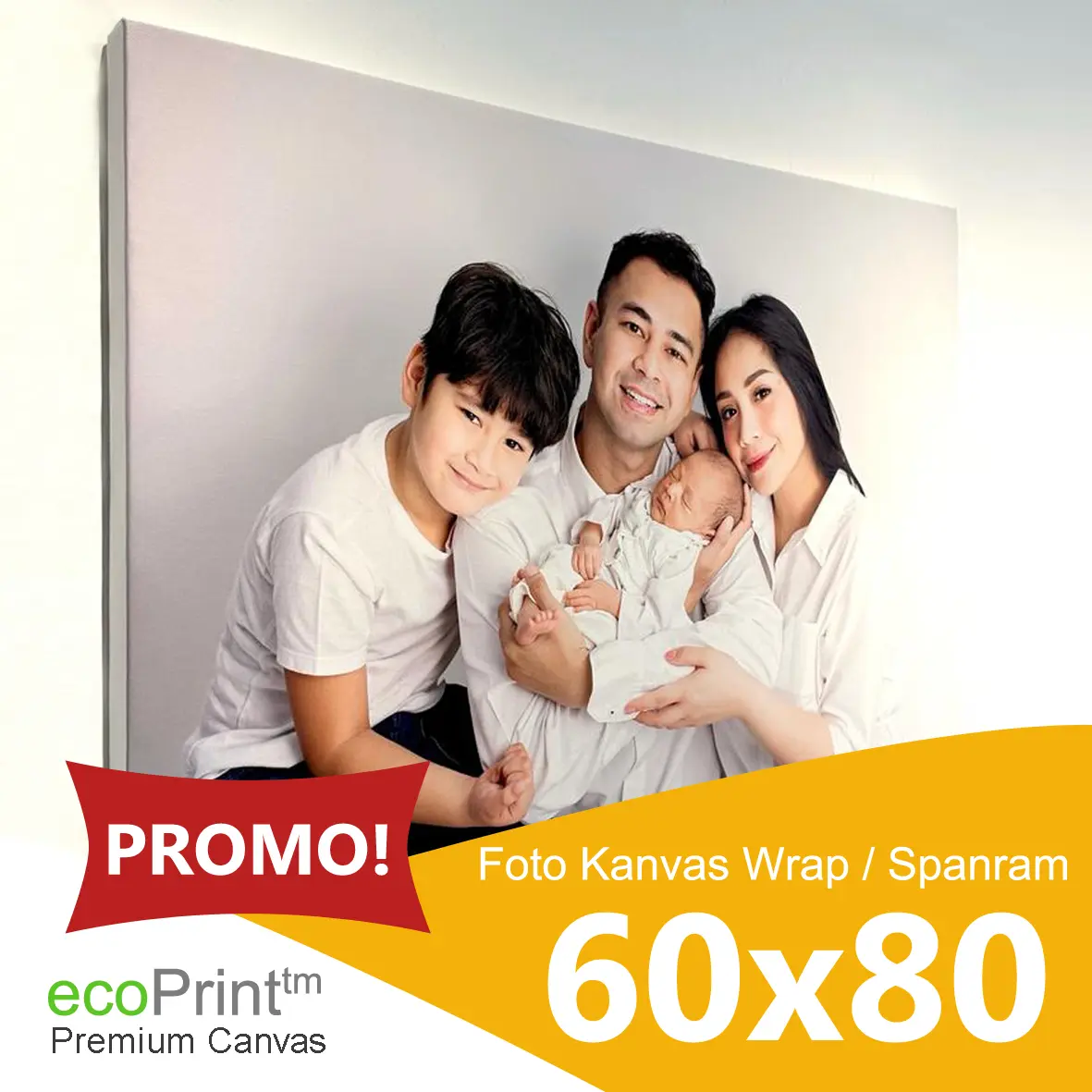Cetak Foto Kanvas Photo Canvas Print Spanram Wrap Ukuran 60x80 cm