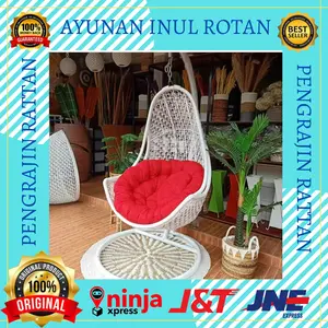 Kursi Ayunan Inul Kursi Rotan Sintetis Gantung Anak anak Dewasa Malas Santai Halaman Nyaman Empuk Elegan Modern Mewah Teras Rumah Ruang Tamu Minimalis Balkon Murah