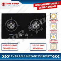 Gambar MODENA BH 2725 GABK / 2725GABK Kompor Gas Tanam 70cm 2 Tungku | BH 2725 GBBK / 2725GBBK - BH 2725 GABK dari OneStop Electronics Kota Administrasi Jakarta Utara 1 Tokopedia