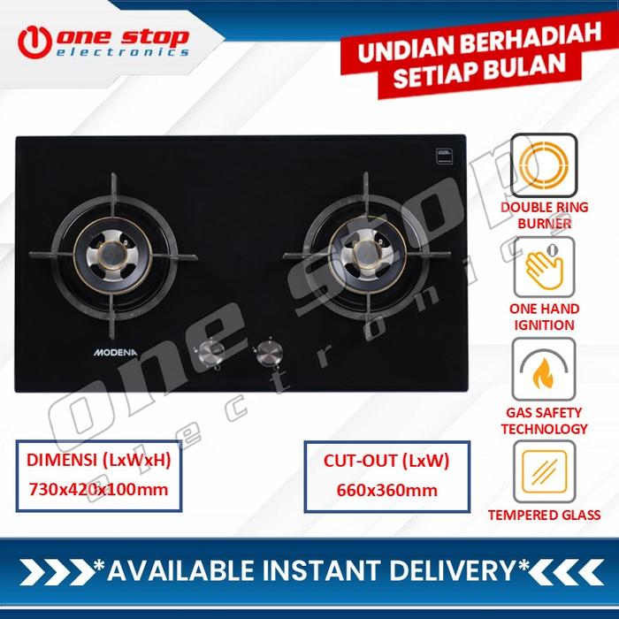 Gambar MODENA BH 2725 GABK / 2725GABK Kompor Gas Tanam 70cm 2 Tungku | BH 2725 GBBK / 2725GBBK - BH 2725 GABK dari OneStop Electronics Kota Administrasi Jakarta Utara Tokopedia