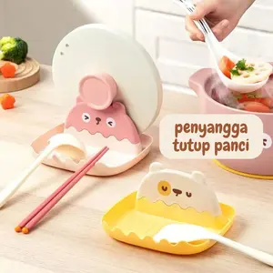 52. Penyangga Tutup Panci Karakter Panda Rak Penyangga Tutup Panci