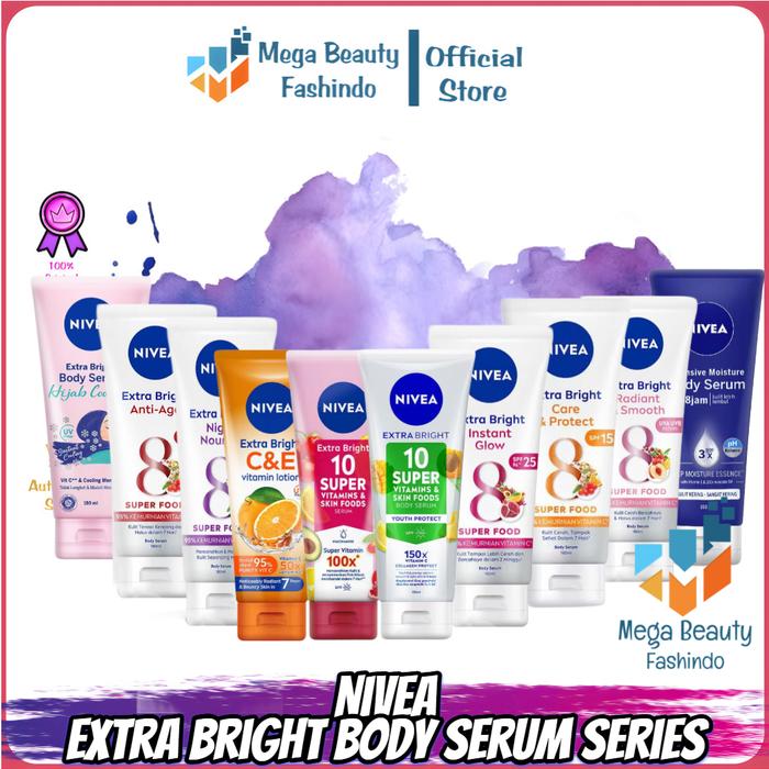 Gambar NIVEA Body Extra White Radiant & Smooth - Care & Protect Serum 180ML dari Mega Beauty Fashindo Kab. Tangerang Tokopedia