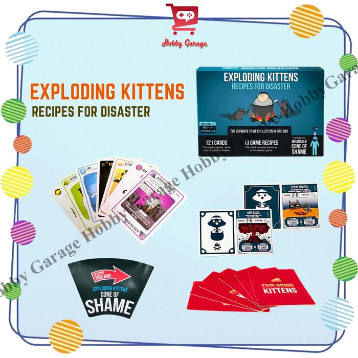 Exploding Kittens Recipe Cards Promo Card Games Exploding Kittens Recipes for Disaster Kitten Board ...