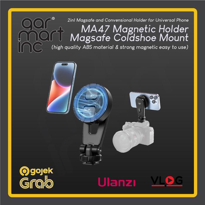 Gambar ULANZI MA47 2in1 Magnetic Phone Holder 360 4-Way Rotation Clamp Smartphone HP Fotografi dan Vlog Magsafe MA 47 dari garmart Kota Administrasi Jakarta Barat Tokopedia