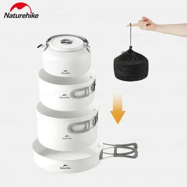 COOKING SET NATUREHIKE CNK2450CF013 / PERALATAN MASAK  KERAMIK UNTUK BERKEMAH DAN KEGIATAN OUTDOOR 0
