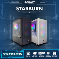 Gambar CASING PARADOX GAMING STARBURN - Mid Tower mATX Case Tempered Glass (Free 3x Fix RGB Fan) dari Techno Computer Bali Kota Denpasar 2 Tokopedia