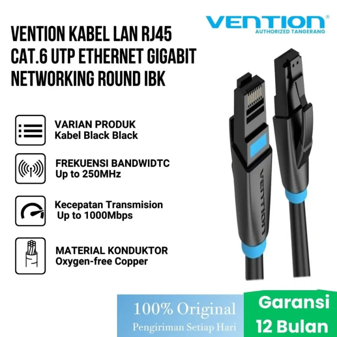 Vention Kabel LAN RJ45 Cat.6 UTP Ethernet Gigabit networking Round IBK