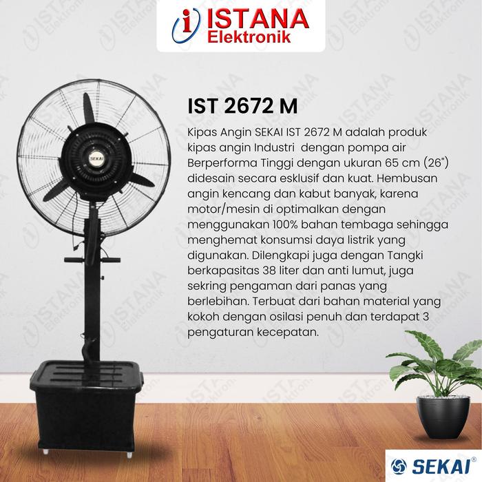 Gambar SEKAI KIPAS ANGIN MISTY/KABUT INDUSTRI 26 INCH IST 2672 M dari ISTANA ELEKTRONIK PALEMBANG Kota Palembang Tokopedia