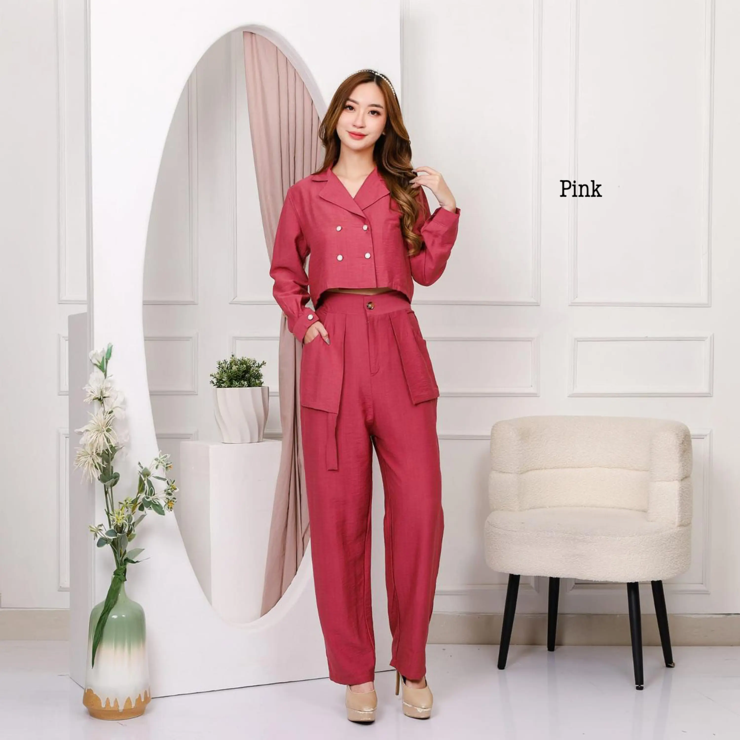 [ Siro ] Setelan Panjang Wanita Polos Jevinca Linen Halus Premium || Setelan Wanita Kekinian / One set /  / Setelan cargo / Setelan Kulot / Setelan crop / Setelan terbaru / Pakaian wanita / Setelan motif / Set korea style / Setelan Rok / Setelan Modis