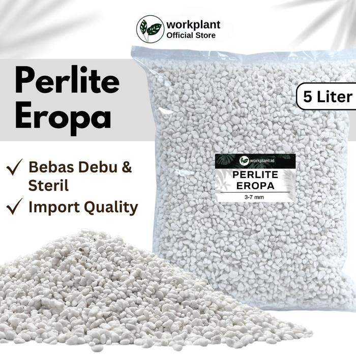 Gambar Perlite Eropa 3-7mm (5 Liter) Media Tanam Organik Porous Tanaman Hias dari workplant official Kota Surabaya Tokopedia