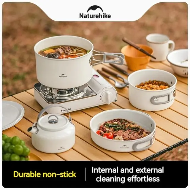 COOKING SET NATUREHIKE CNK2450CF013 / PERALATAN MASAK  KERAMIK UNTUK BERKEMAH DAN KEGIATAN OUTDOOR 2
