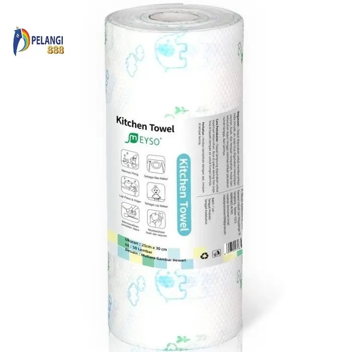 MEYSO Tisu Dapur 1 Roll 50 Lembar | Tissue Kitchen Towel Mutiara Motif Animal