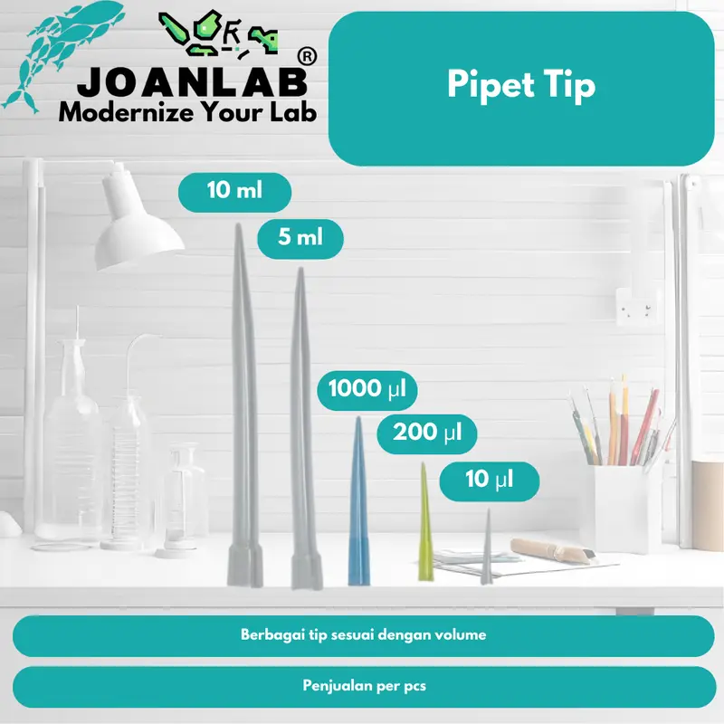 JOANLAB Ujung Pipet Tip Pipette Sparepart Cadangan 10/200/1000 microliter 5/10 mililiter 0