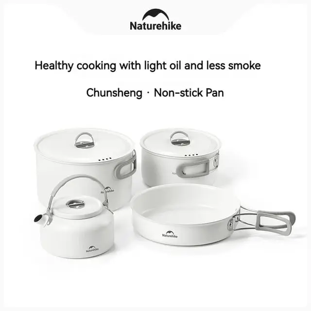 COOKING SET NATUREHIKE CNK2450CF013 / PERALATAN MASAK  KERAMIK UNTUK BERKEMAH DAN KEGIATAN OUTDOOR 4