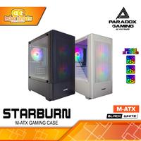 Gambar CASING PARADOX GAMING STARBURN - Mid Tower mATX Case Tempered Glass (Free 3x Fix RGB Fan) dari Techno Computer Bali Kota Denpasar 1 Tokopedia