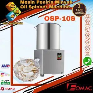Mesin Peniris Minyak Oil Spinner Tabung OSP-4S OSP-10S OSP-20S Fomac