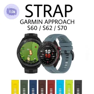 TALI JAM TANGAN STRAP WATCH MODEL OFFICIAL RUBBER 22MM FOR STRAP GARMIN APPROACH S60 / S62 / S70 QUICK FIT