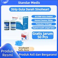 Gambar Free Jarum Sinocare/Sinoheart Safe Accu Strip Uji Gula Darah (50 Strip) Sinoheart  Sinocare Strip Gula Darah Stik Gula Darah Sinoheart Cek gula darah dari Sunhealth Indonesia Kota Tangerang 1 Tokopedia