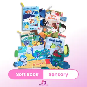 Mainan Sensory Soft Book Edukasi Bayi Buku Kain Karakter Cocok Untuk Bayi 3 6 9 Bulan