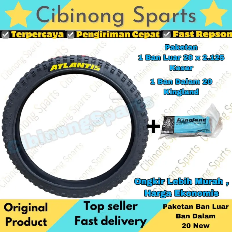 Ban Luar dan Ban Dalam Paket Ban Luar dan Ban Dalam Sepeda BMX, Mini, Lipat, Anak, MTB ukuran 20 x 2.125 Kasar, 20 x 2.125 Halus, 20 x 1.75 mini Free Packing Warping 0
