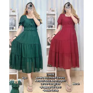 [ Siro ] Midi Dress Polos Ceruty Yunni Babydoll Halus Premium || Midi Dress / Dress Casual / Mini Dress / Dress Korea Style / elegan / Dress Kekinian / Dress Wanita / Dress Fashion / Pakaian wanita / Dress Motif / Dress natal / Dress Modis