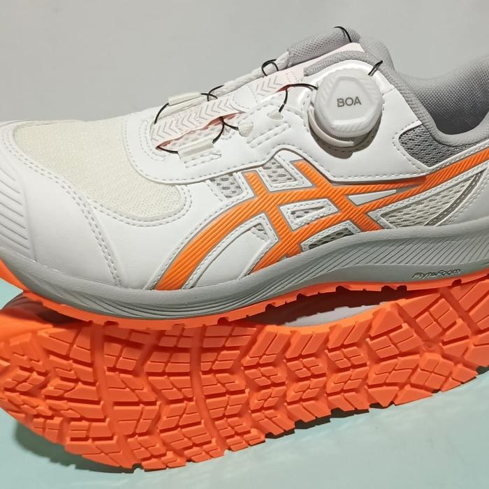 Jual Sepatu Safety Asics Winjob CP 219 BOA White Shocking Orange
