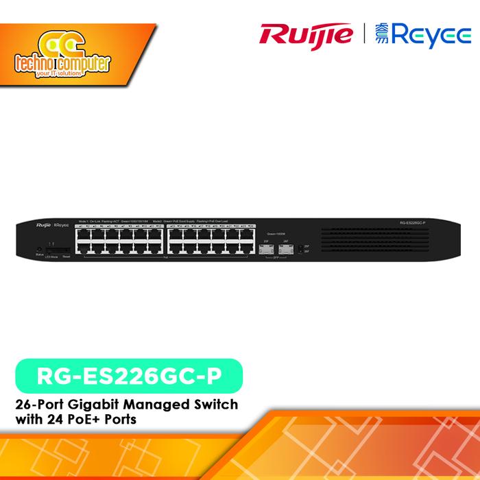 Gambar SWITCH POE RUIJIE REYEE RG ES226GC-P 26-Port Gigabit Managed Switch with 24 PoE+ Ports dari Techno Computer Bali Kota Denpasar Tokopedia