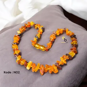 Amber Bee Kalung Amber Bayi & Anak AMBERBEE Pereda Nyeri Tumbuh Gigi Model Nuggets & Chips Full Amber Kode N86 Harga PROMO SPECIAL