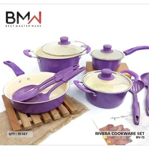 SERBAUNGU PANCI SET UNGU BMW TEFLON PANCI SAUCEPAN SPATULA