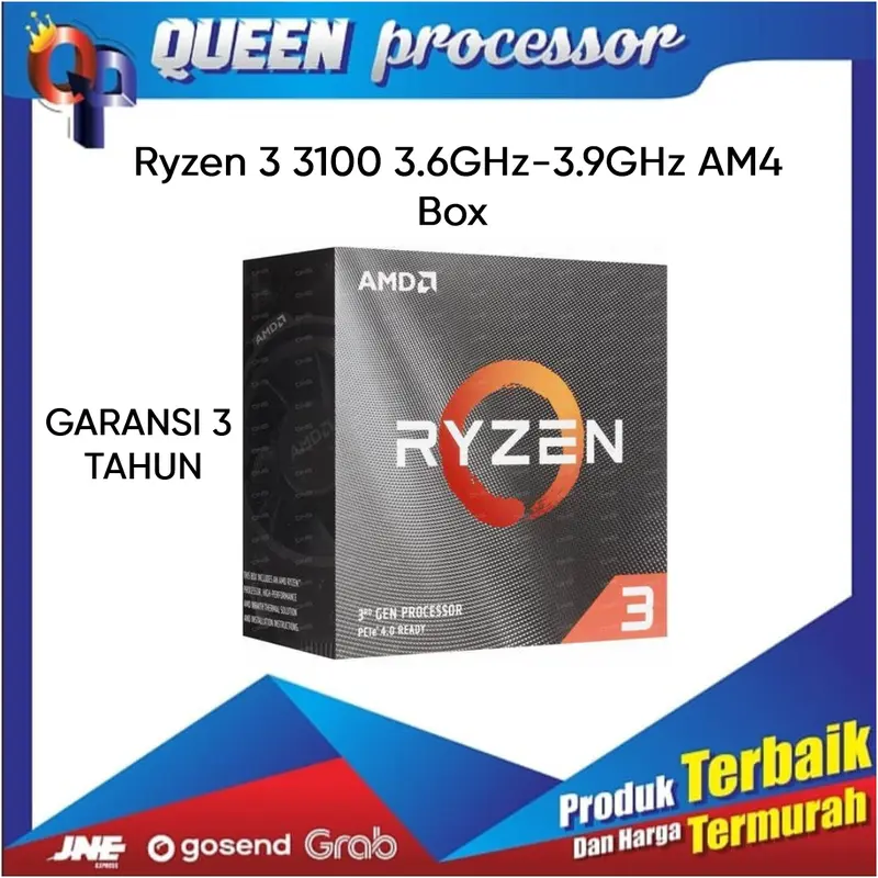 processor RYZEN 3 3100 3.6 Ghz BOX NEW PRODUCT TANPA BUNDLING - Shop ...