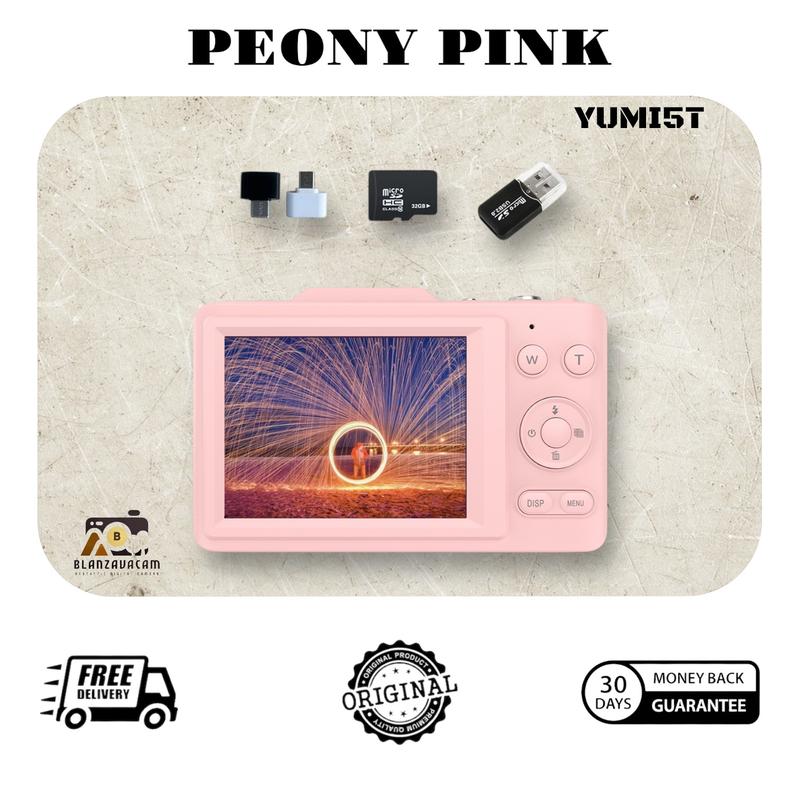 Kamera Digital BLANZAVA CAM YUMI5T 4K Digital Camera Original 48MP 16X Digital Zoom Anti Shake Auto Focus Vintage Portable Camera Aesthetic Pocket Digicam Estetik untuk Photography Free Memory Card 32GB up to 128GB Hitam Putih Ready Stock 7