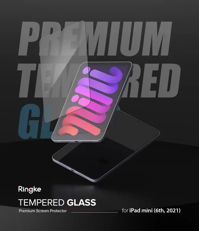 Tempered Glass iPad Mini 7 2024 Ringke ID Clear Screen Guard Protector Anti Gores Kaca Original New 1