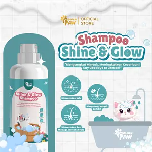 Golden Paw - Shine & Glow Shampoo 100 - 250ml Degreaser Membersihkan Minyak Berlebih pada Kucing