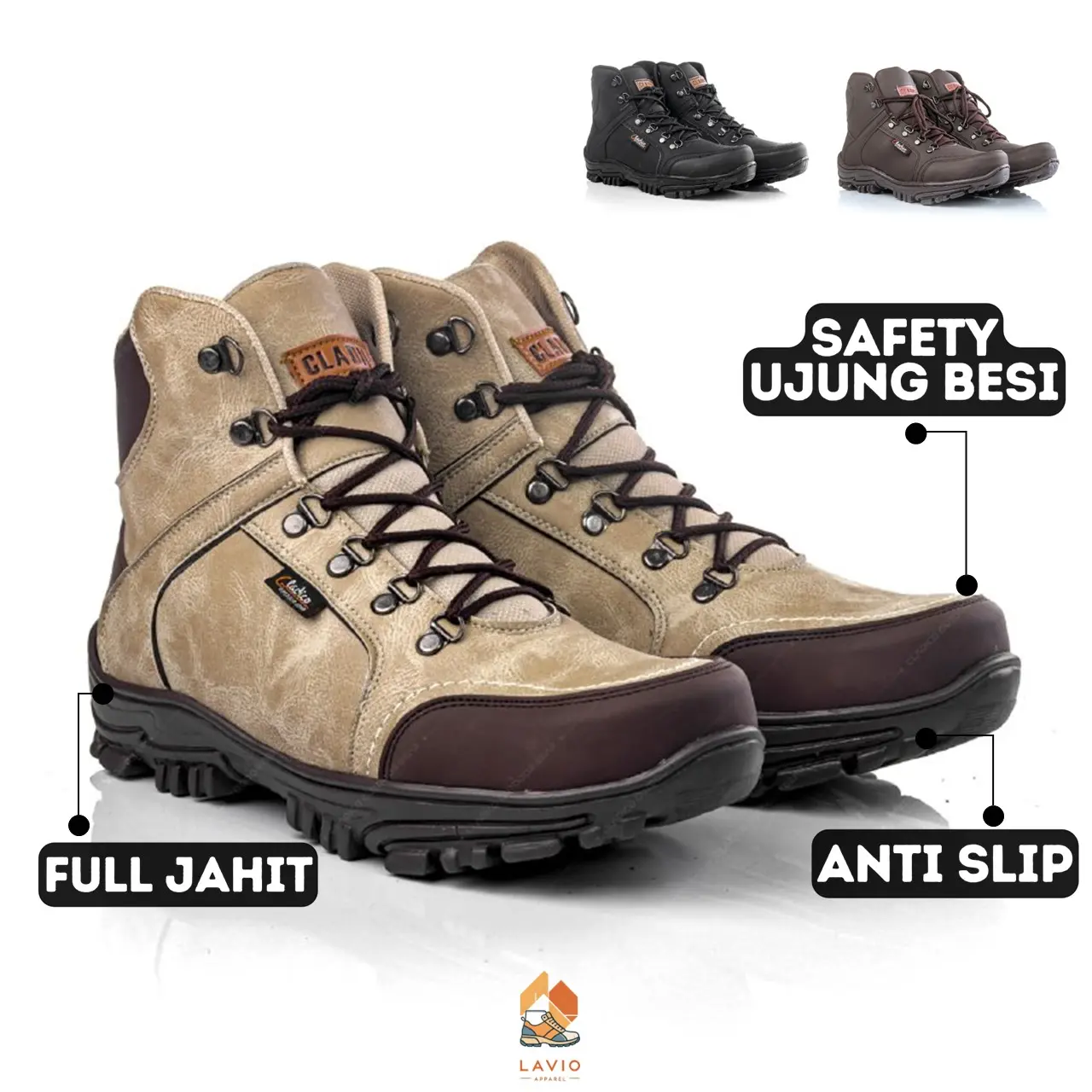 Sepatu Safety Boots Septy Full Jahit Outdoor Cladico North