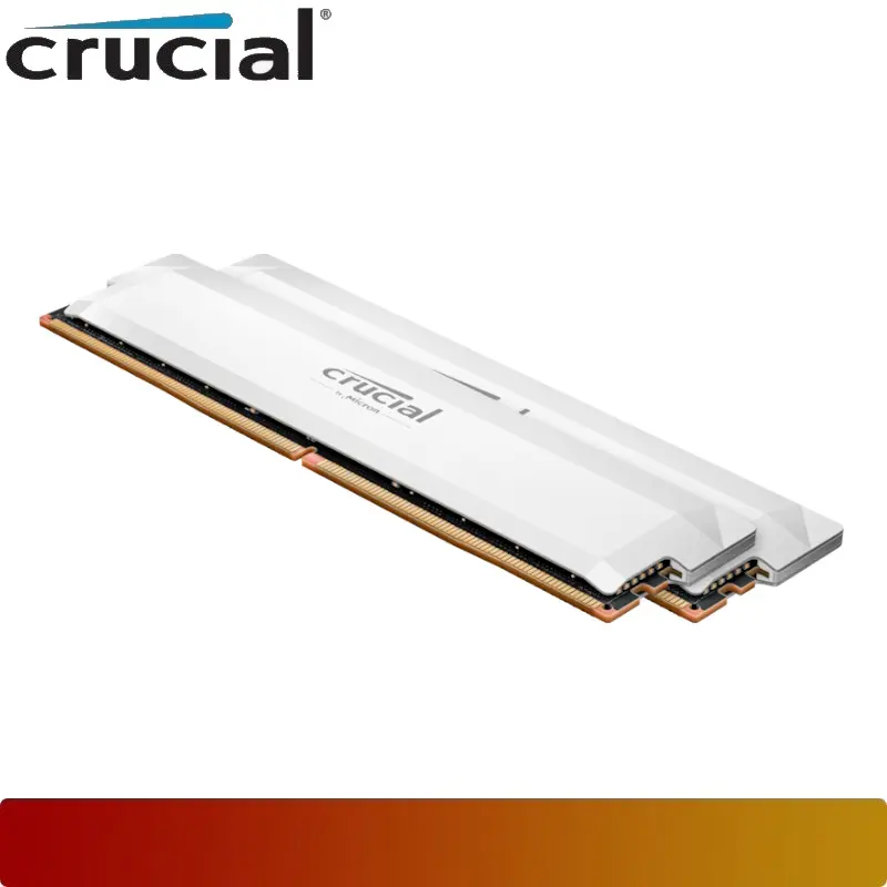 CRUCIAL PRO OVERCLOCKING CP2K16G64C38U5W | DDR5 32GB (2x16GB) 6400MHz Gaming Memory White